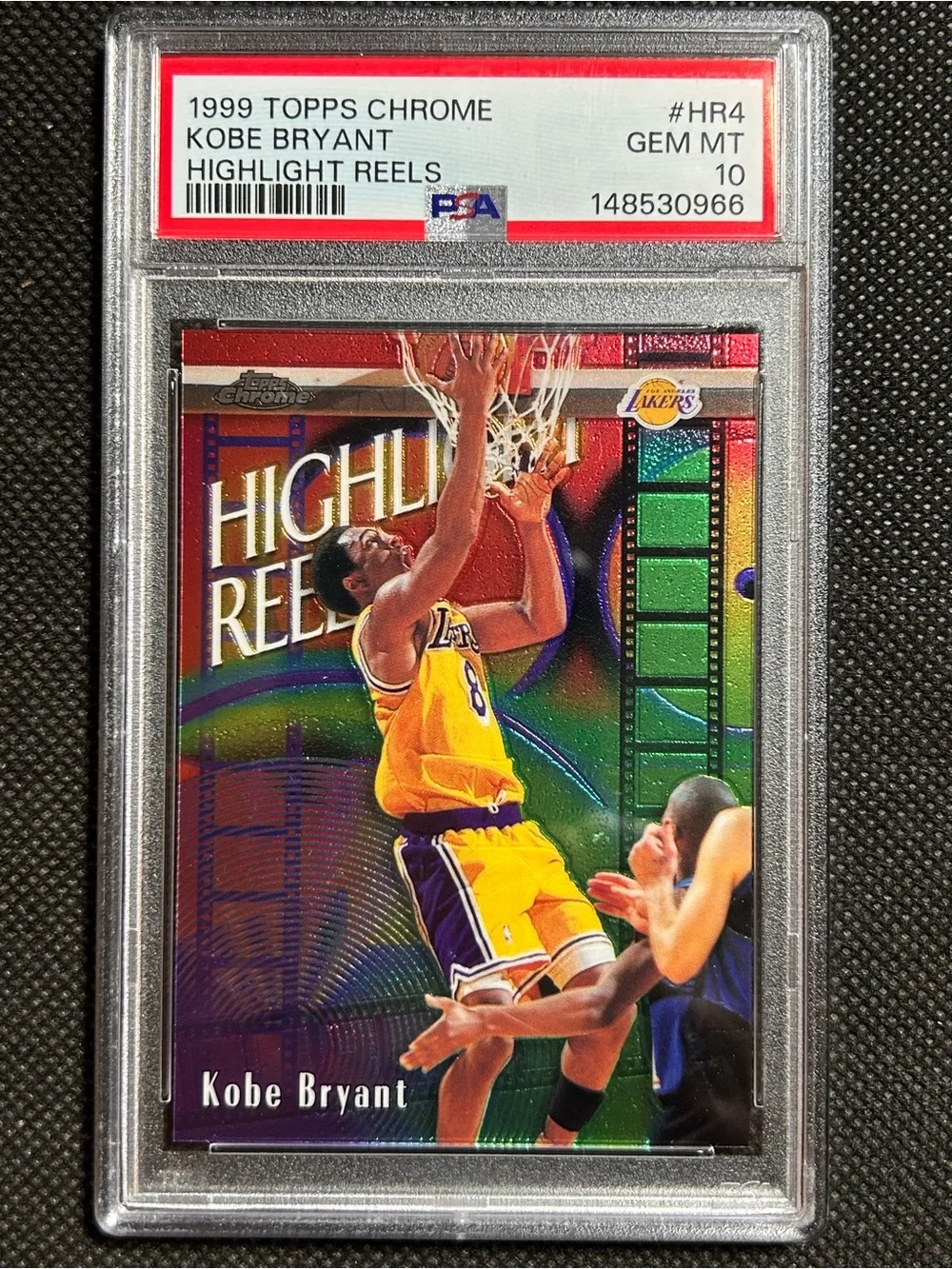 1999 Kobe Bryant Topps Chrome Highlight Reels #HR4 - PSA 10 Gem Mint Lakers HOF